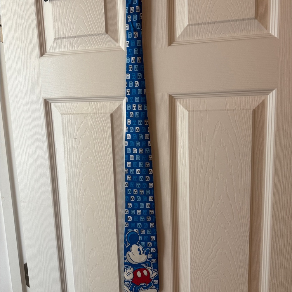 Disney Blue Tie with Mickey Mouse Design